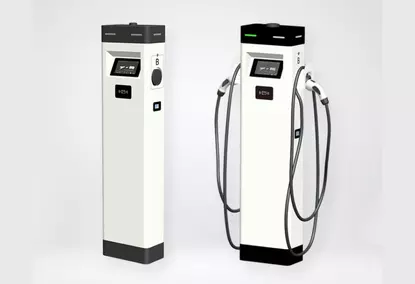 Двухместная напольная зарядная станция AC мощностью 22 кВт с поддержкой OCPP типа 2